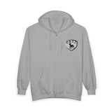 PBST Shield Zip Hoodie — Vintage Dog Emblem Full‑Zip Sweatshirt