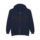 Zip Hoodie — "Pest" Gothic Rat Graphic Full-Zip Sweatshirt
