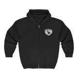 PBST Shield Zip Hoodie — Vintage Dog Emblem Full‑Zip Sweatshirt