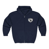 PBST Shield Zip Hoodie — Vintage Dog Emblem Full‑Zip Sweatshirt