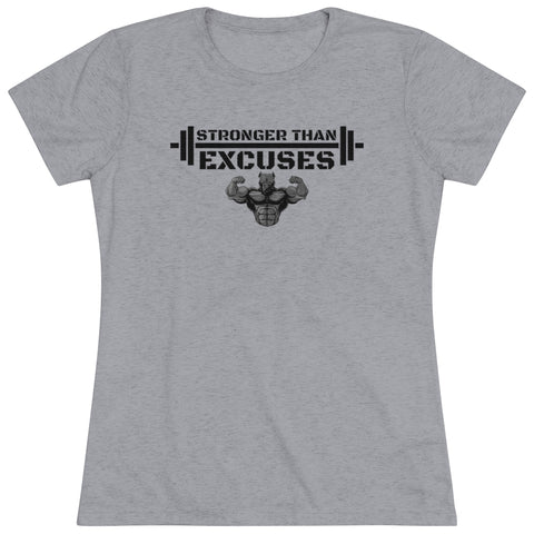 "Stronger Than Excuses" Women's Workout Tee